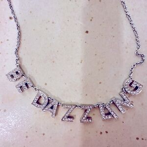 Silver colored bling necklace by Kate Spade, New York